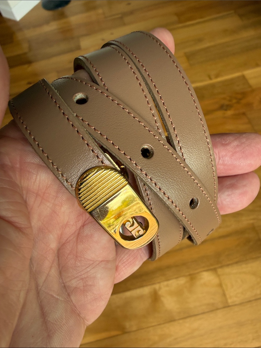 Vintage and new Pierre Cardin skinny belt
